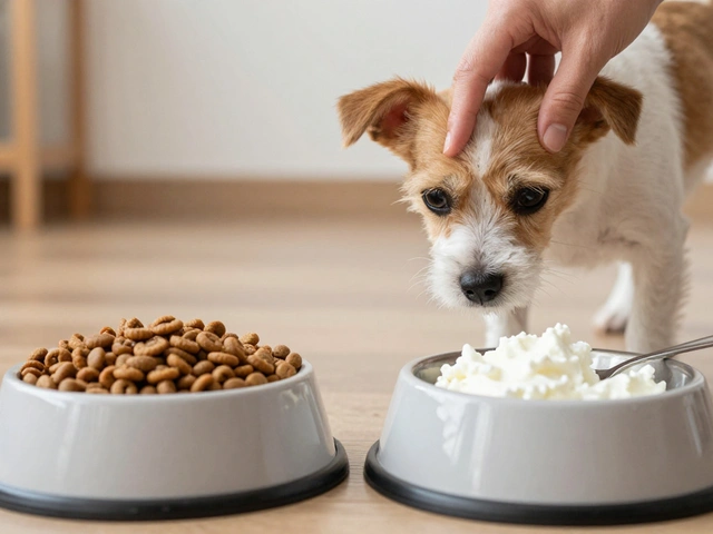 Можно ли кормить собаку сухим кормом и творогом: безопасно или рискованно?