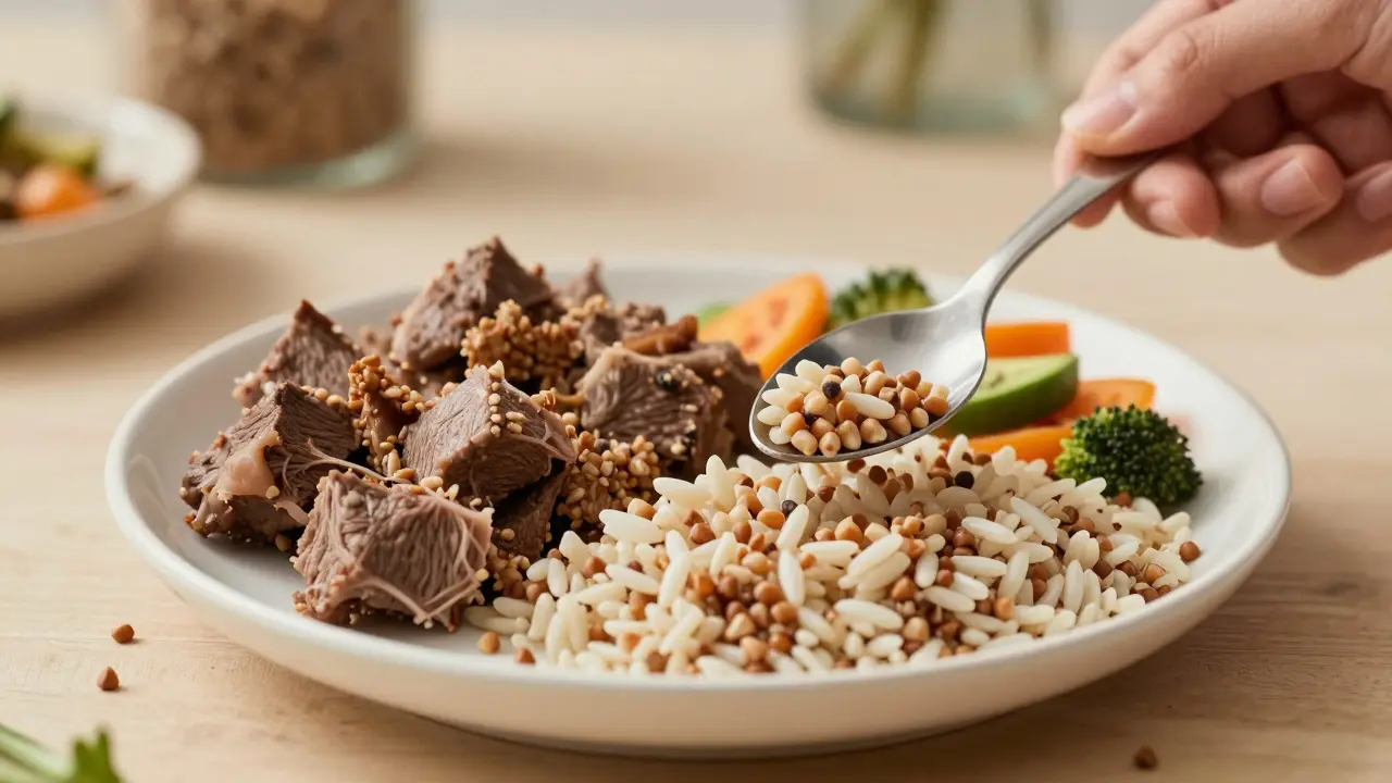 Правильный рацион собаки: мясо, крупы и овощи